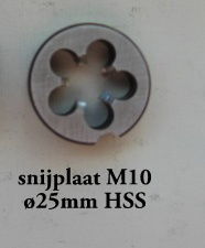 Snijplaat Metrisch 10 HSS - 1