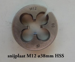 Snijplaat Metrisch 12 HSS - 1