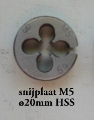 Snijplaat Metrisch 5 HSS