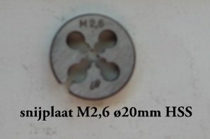 Snijplaat Metrisch 2,6 HSS - 1