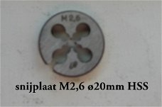 Snijplaat Metrisch 2,6 HSS