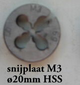 Snijplaat Metrisch 3 HSS - 1