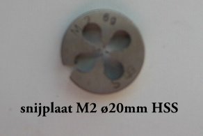 Snijplaat Metrisch 2 HSS - 1