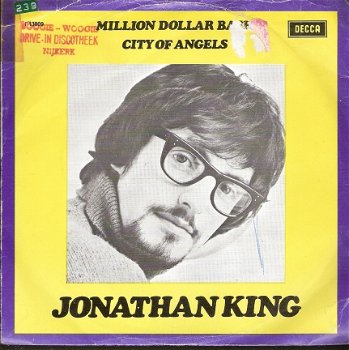 Jonathan King - Million Dollar Bash / City Of Angels - 1970 - vinylsingle met fotohoes - 1