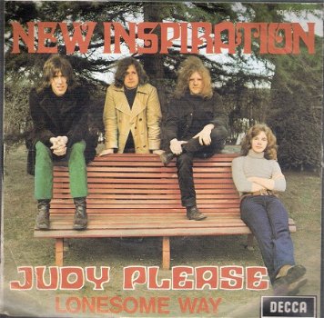 New Inspiration - Judy Please / Lonesome Way - 1970- vinylsingle met fotohoes - 1