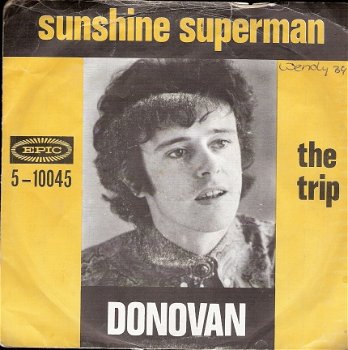 Donovan-Sunshine Superman- The Trip- 1966- vinyl single met fotohoes - 1