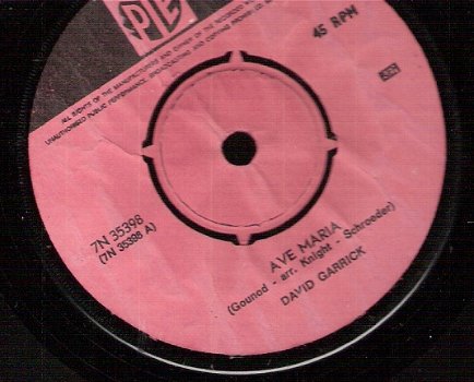 David Garrick- Ave Maria-Only A Rose- -1967 - vinyl single SIXTIES - 1
