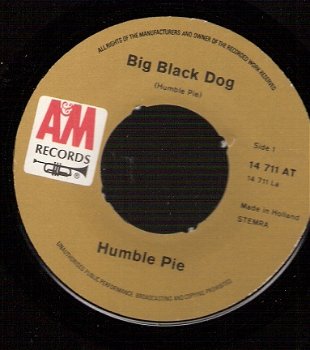 Humble Pie-Big Black Dog-Strange Days- -vinyl single SIXTIES RELATED - 1