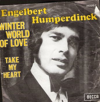 Engelbert Humperdinck-Winter World of Love -1969 -persing Belgie-vinylsingle met fotohoes - 1
