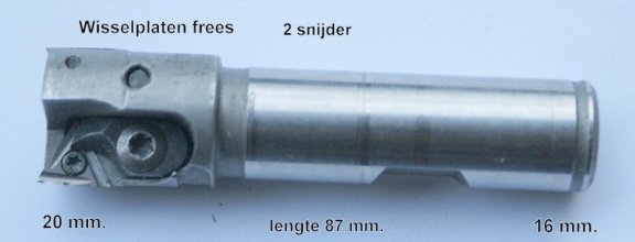 Wisselplaten frees 2 snijder 20 mm. - 1