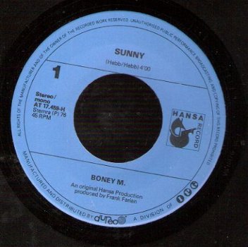 Boney M. - Sunny - New York City -vinylsingle - 1