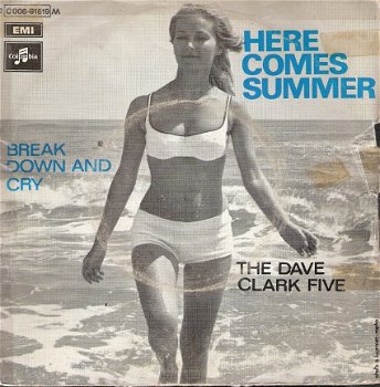 The Dave Clark Five -Here Comes Summer -vinyl single met fotohoes -SIXTIES - 1