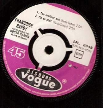 Francoise Hardy -EP_Ton Meilleur Ami -(Vinyl EP) jaren 60 - 1