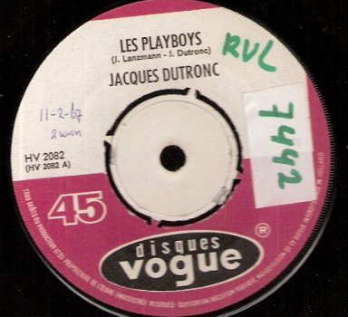 Jacques Dutronc - Les Playboys - L'Operation -vinyl 1968 - 1