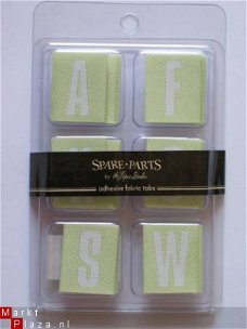 OPRUIMING: spare-parts fabric alpha tabs lime