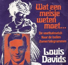 Louis Davids - Naar de Bollen , Voetbalmatch  etc -vinyl EP