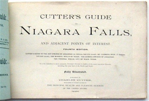Cutters's Guide to Niagara Falls [c.1900] Niagarawatervallen - 2