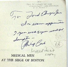 Medical Men at the Siege of Boston PB Cash - Gesigneerd