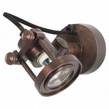 Prescott muurspot spotje antiek koper spot plafondspot wandlamp muurlamp plafondlamp - 0