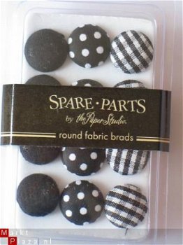 spare-parts fabric brads black - 1
