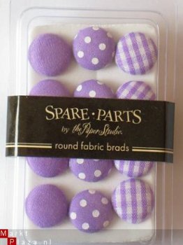 spare-parts fabric brads purple - 1