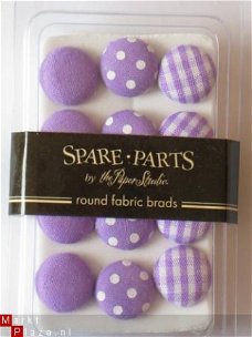 spare-parts fabric brads purple