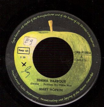 Mary Hopkin - Temma Harbour -Ontano Dagli Occhi -single - 1