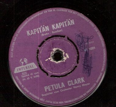 Petula Clark -Kapitän, Kapitän -Monsieur-1962-Imperial label - 1