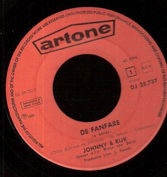 Johnny & Rijk -De Fanfare -Ouwe Taaie -single 1968 - 1