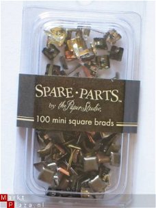 spare-parts mini square brads metalic