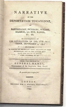 Narrative of the Deportation to Cayenne 1797 Ramel Guyana - 1
