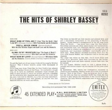 Shirley Bassey – The hits of… - fraaie EP 1963 - 2