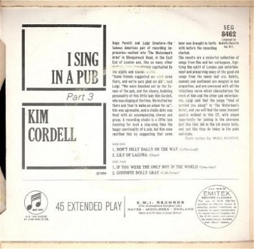 Kim Cordell – I sing in a Pub (pt 3) -EP- 1965 -Female folk - 2