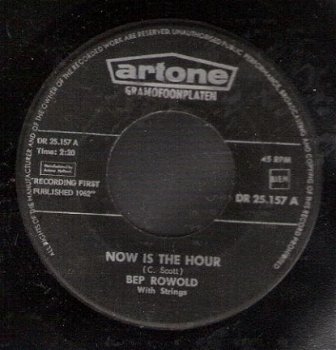 Bep Rowold (Skymasters) - Now Is The Hour -1962-vinyl single - 1