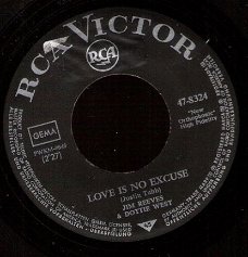 Jim Reeves/Dottie West - Love Is No Excuse & Look Who's Talking -Country single C&W