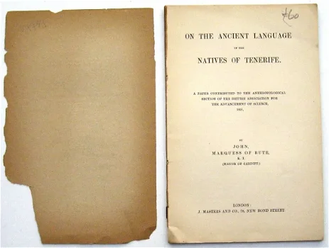 On the Ancient Language of the Natives of Tenerife 1891 - 1