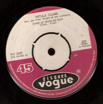 Petula Clark - Dans Le Train De Nuit -1962-vinylsingle - 1
