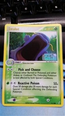 Swalot  11/100 (reverse) Holo Ex Crystal Guardians