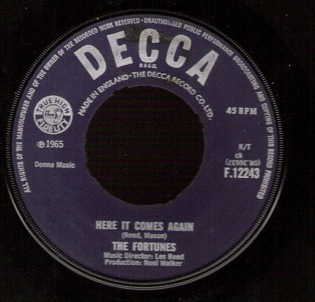 The Fortunes -Here It Comes Again - 1965 -UK pressing - nr. 1