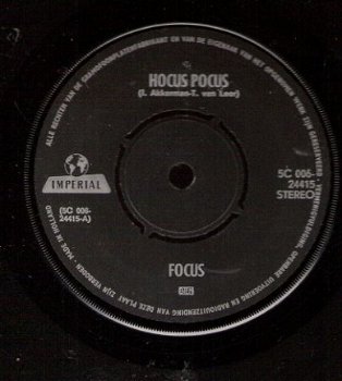 Focus - Hocus Pocus - Janis – NEDERPOP (Jan Akkerman e.a.) - 1