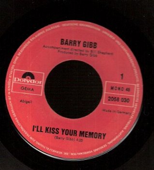 Robin Gibb - I'll Kiss Your Memory - This Time -MONO 1970 - 1