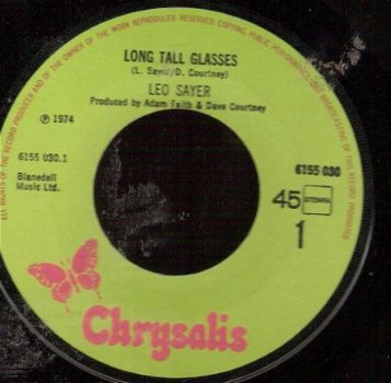 Leo Sayer - Long Tall Glasses - In My Life -single 1974 - 1