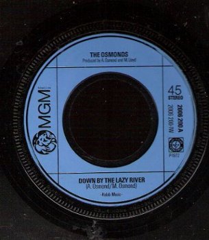 Osmonds - Down By the Lazy River - UTAH -- vinyl single 1971 - 1