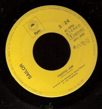 Sailor - Traffic Jam - Harbour -vinyl single 1974 - 1