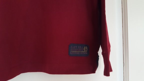 Gant wijnrode longsleeve maat 122/128 nieuw - 4