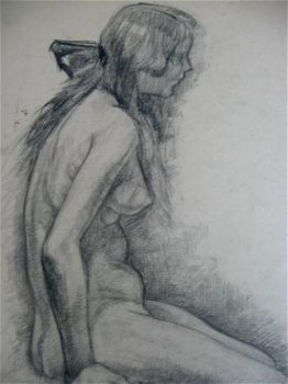 Zittend naakt - (Jeannette Haak Prins 1902-) - 2