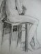 Denkende naakte vrouw op kruk - (Jeannette Prins 1902 -) - 3 - Thumbnail