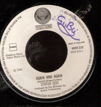 Status Quo - Again and Again - Too Far Gone - vinyl single - 1