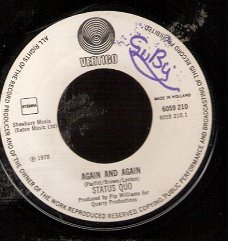 Status Quo - Again and Again - Too Far Gone - vinyl single