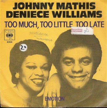 Johnny Mathis Deniece Williams-Too Much, Too little Too Late - 1